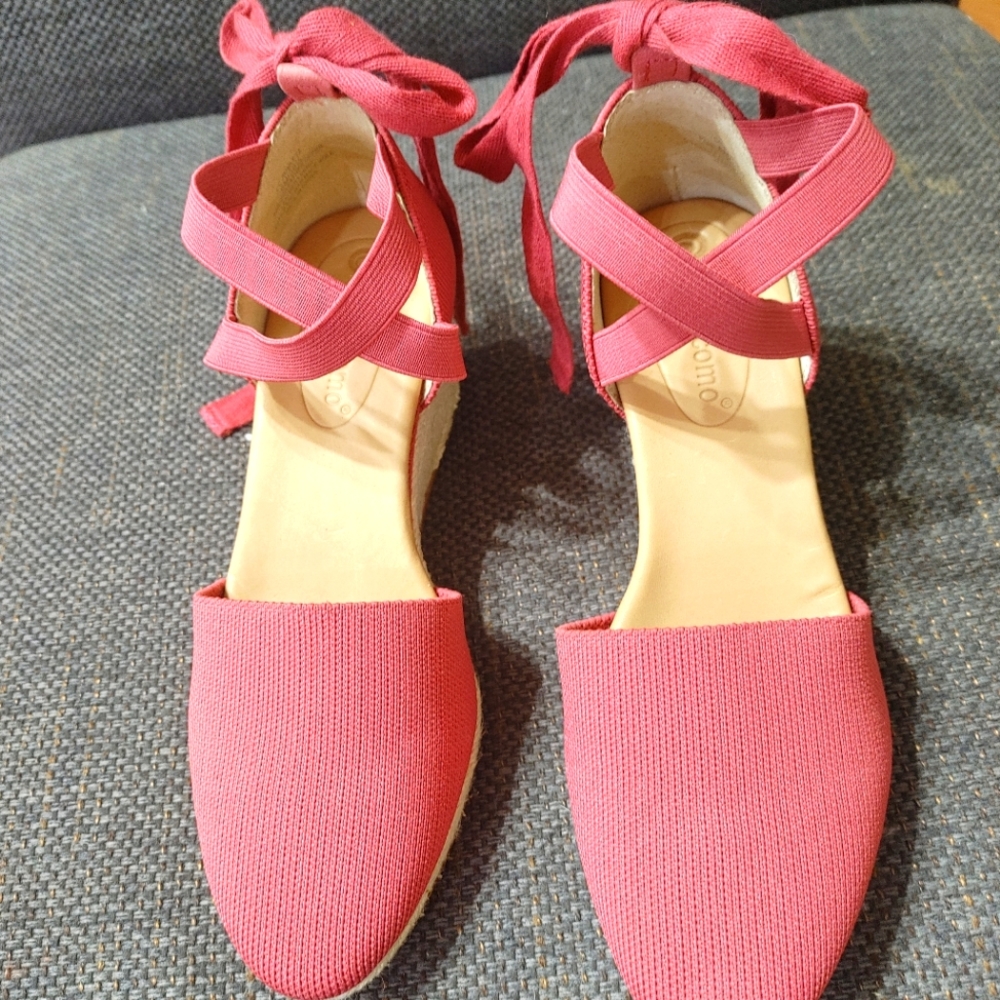 Corso Como Espadrille Wedge Ankle Wrap Sandal Shoe